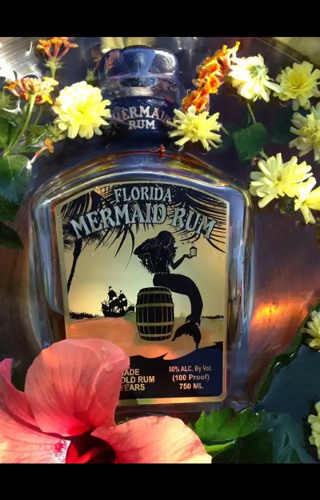 One Bottle Mermaid Rum + Flowers