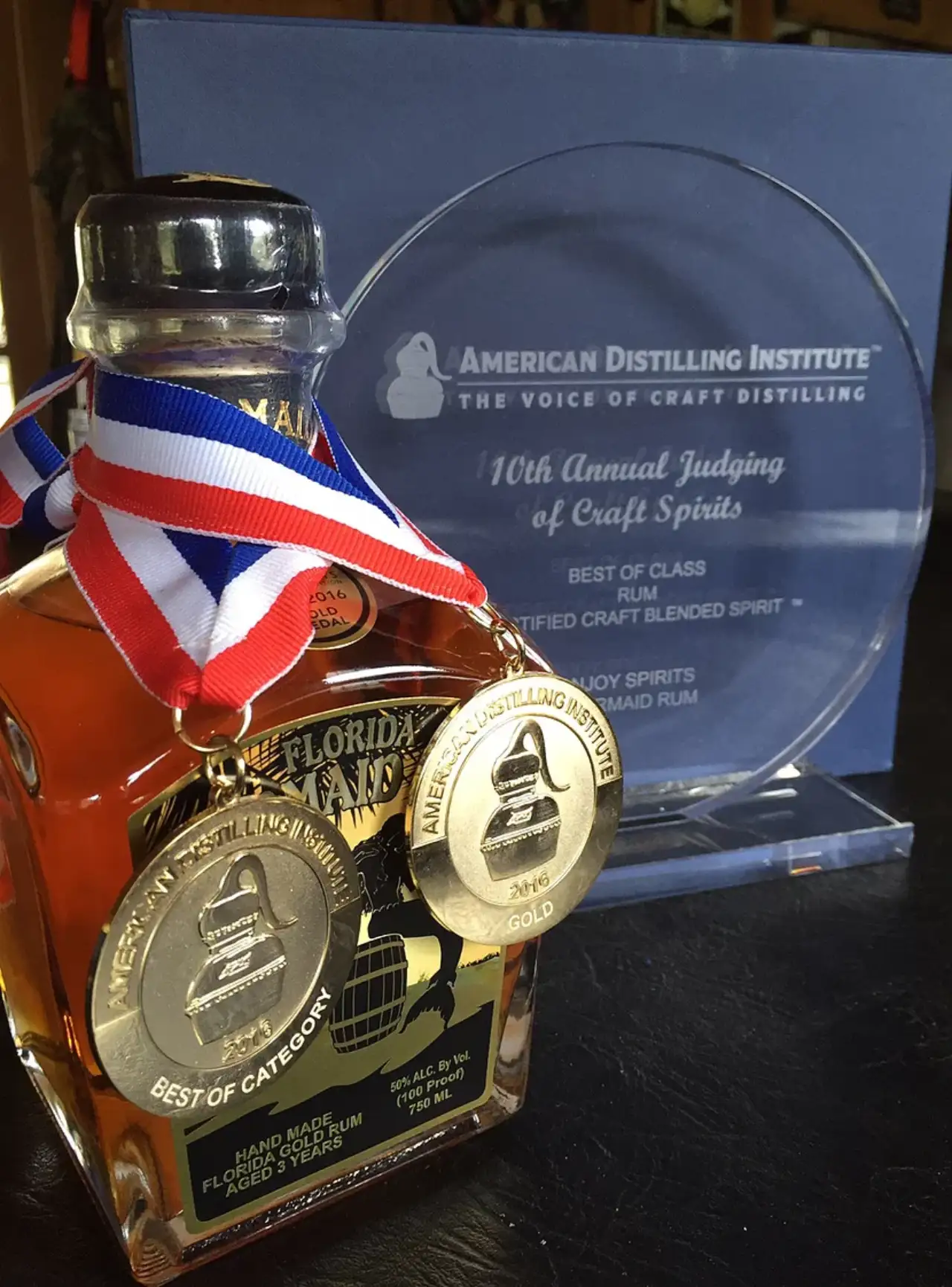 Two gold awards from the American Distilling Institutes Spirits Competition in San Diego