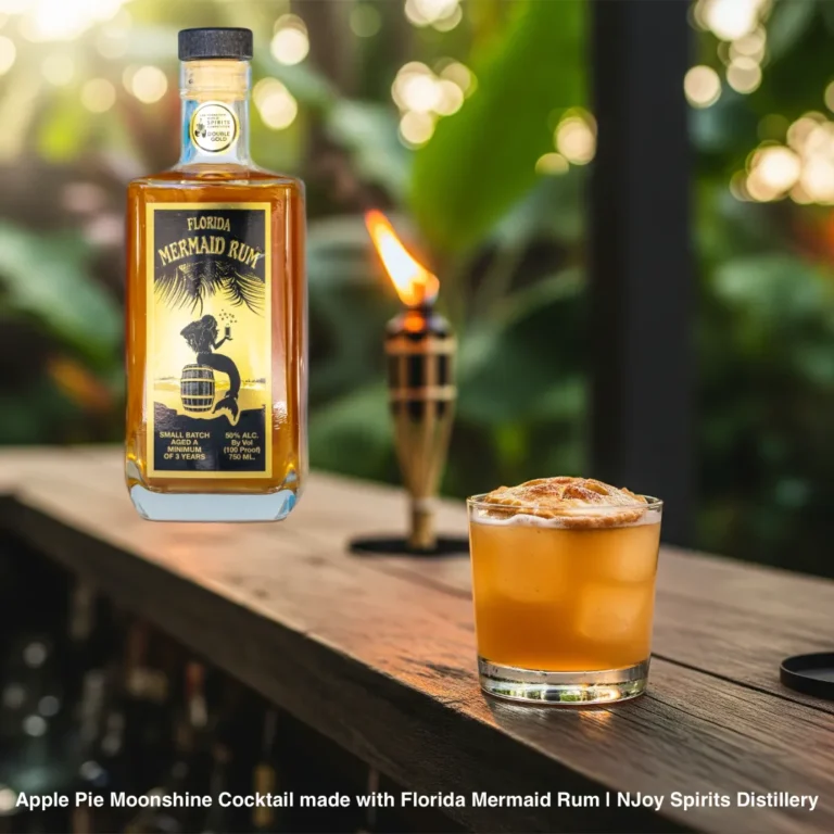 Apple Pie Moonshine Cocktail made with Florida Mermaid Rum | NJoy Spirits Distillery